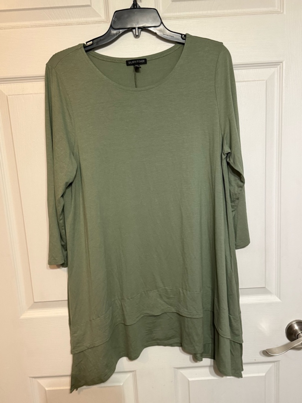 Eileen Fisher Sage Green 3/4 Sleeve Swing Tunic